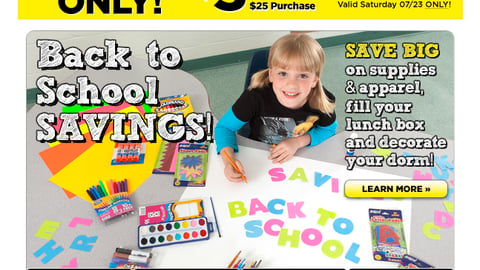 Dollar General Back-to-School Email