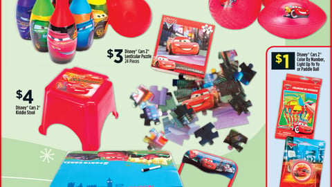 Dollar General 'Cars 2' Toy Book Feature 