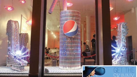 Diet Pepsi "Skinny Can" Window Display