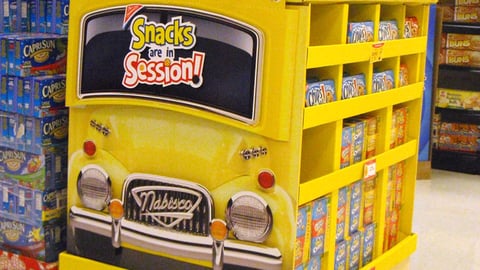 Nabisco School Bus Pallet Display