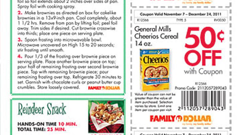 Family Dollar General Mills 'Holiday Recipe' Page