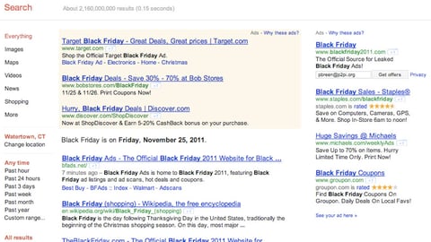 Target Google Black Friday Paid Search Ad