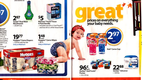 Walmart Huggies Camo Feature