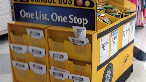 Kmart Crayola Supply List Display