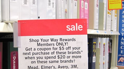 Kmart School Supply Incentive Sign