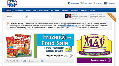 Kroger 'Moments of May' Home Page Ad