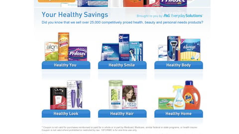 Medco Health Store P&G Landing Page
