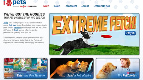Meijer Purina 'I Heart Pets' Website