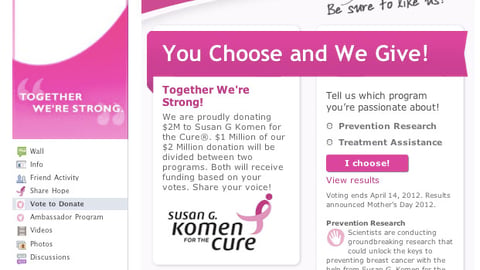 General Mills 'Pink Together' Facebook Page