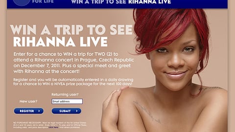 Nivea 'Rihanna' Web Page