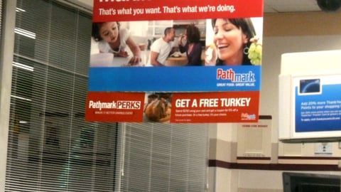 Pathmark 'Makin' It Better' Ceiling Sign
