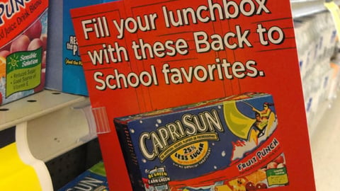 Rite Aid Back-to-School Capri Sun Shelf Talker