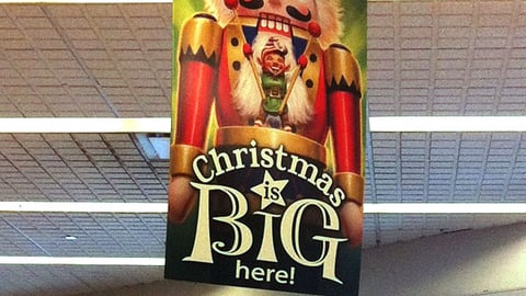 Rite Aid "Christmas is Big Here" Ceiling Sign