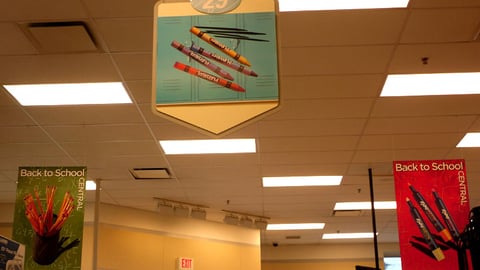 Rite Aid Back-to-School Ceiling Signs