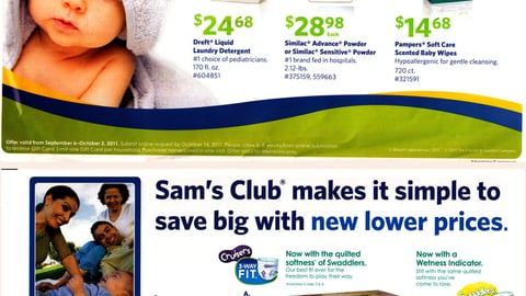 Sam's Club Baby Care Insert