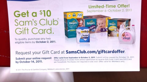Sam's Club Baby Offer Tearpad