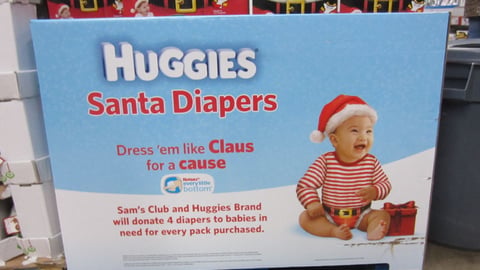Huggies Santa Diapers Pallet Display