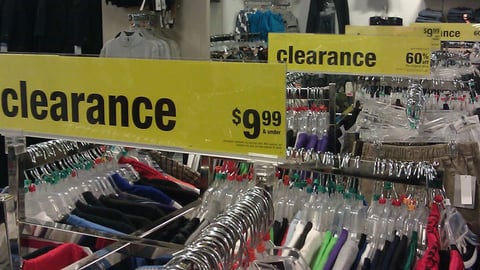 Sears 'Clearance' Rack Signs
