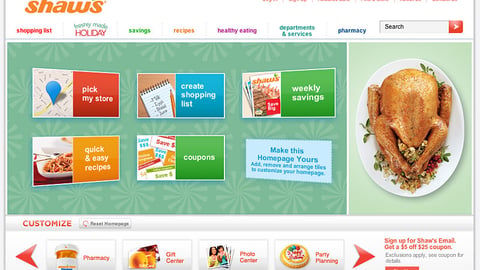 Shaw's 'Wish Big, Win Big' Leaderboard Ad