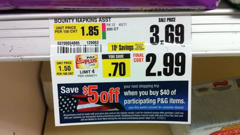 ShopRite P&G 'Veterans Day' Label
