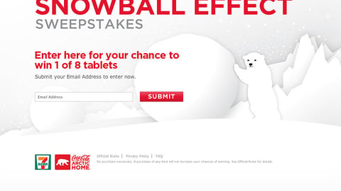 7-Eleven Coca-Cola 'Snowball Effect' Website