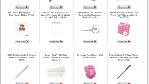 Staples 'Pink Is In' Webpage