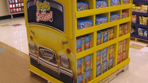 Nabisco School Bus Pallet Display