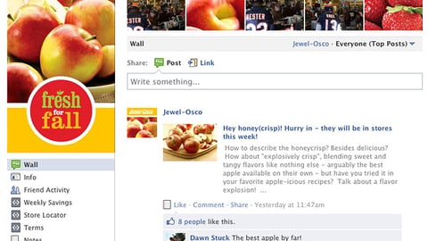 Jewel-Osco 'Fresh for Fall' Facebook Page
