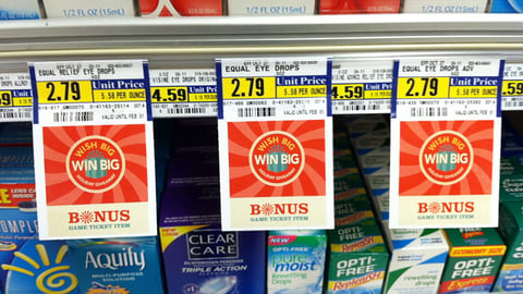 Jewel-Osco 'Wish Big, Win Big' Bonus Ticket Labels