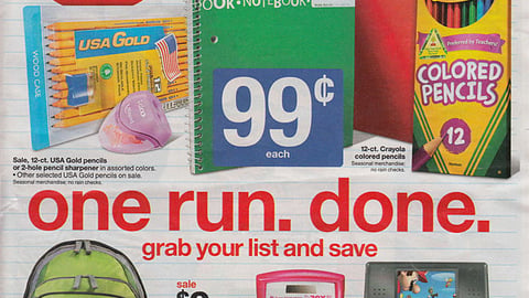 Target 'One Run. Done' Front-Cover Circular Feature