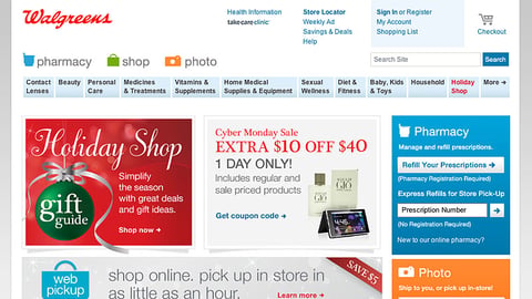 Walgreens 'Cyber Monday' Online Promotion