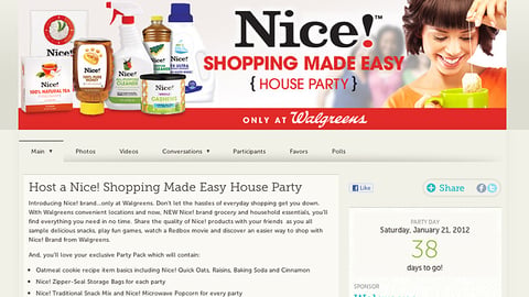 House Party Walgreens Nice! Web Page