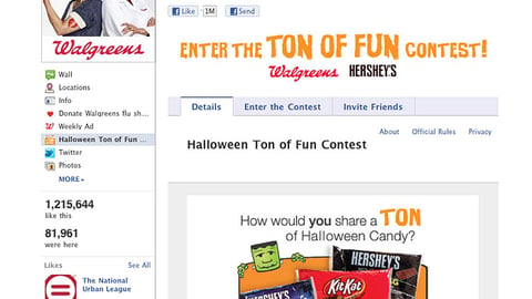 Walgreens Hershey Facebook Promo
