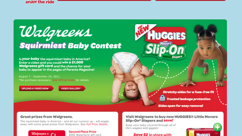 Huggies Walgreens 'Squirmiest Baby' Microsite