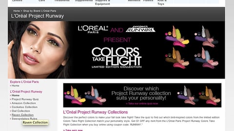 Walgreens L'Oreal Paris 'Project Runway' Microsite
