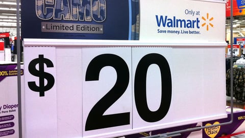 Walmart Huggies Camo Jeans Price Sign