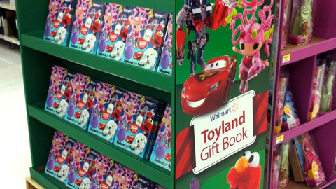 Walmart 'Toyland Gift Book' Half-Pallet Display