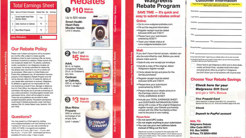Walgreens Rebate Program Feature