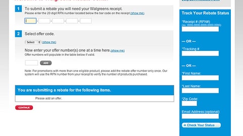 Walgreens Rebate Program Website