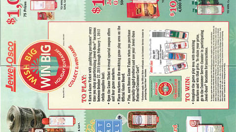 Jewel-Osco 'Wish Big, Win Big' Game Board