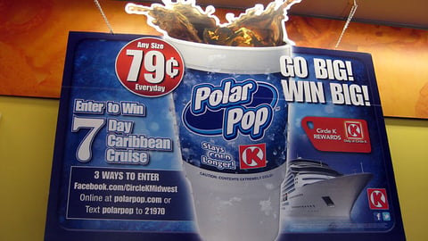 Circle K 'Go Big, Win Big' Ceiling Sign