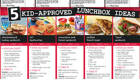 Winn-Dixie Kraft 'Lunchbox Ideas' Feature