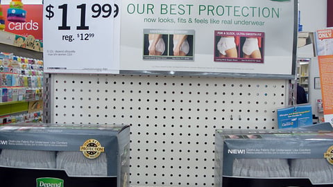 Depend Kmart 'Best Protection' Endcap Header