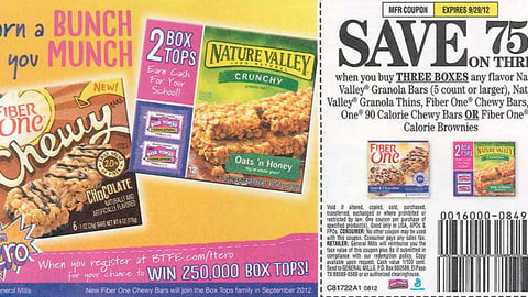 Fiber One Nature Valley 'Box Tops Hero' FSI