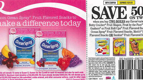 Ocean Spray Fruit Snacks 'Make a Difference' FSI