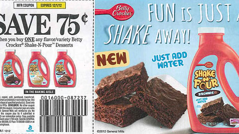 Betty Crocker Shake-N-Pour' FSI