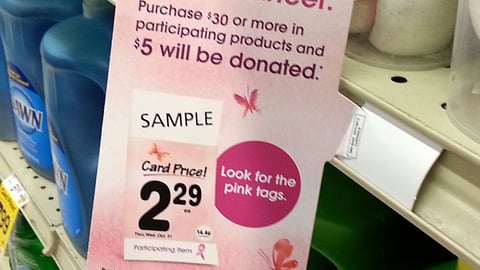 Safeway 'Fight Against Breast Cancer' Shelf Talker