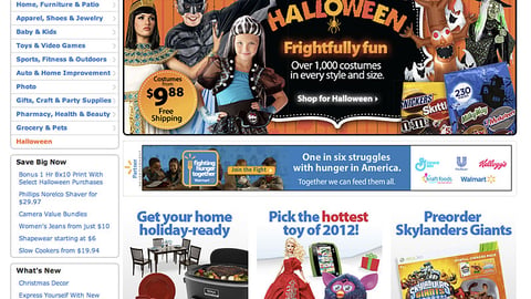 Walmart Halloween Leaderboard Ad