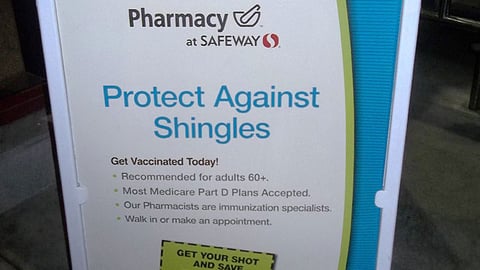 Safeway 'Protect Against Shingles' A-Board