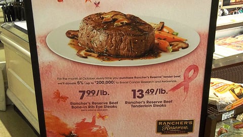 Safeway 'Grill for the Cause' Stanchion Sign